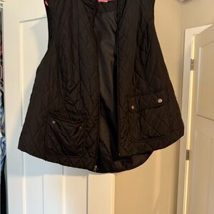 Women's Black Quilted Vest